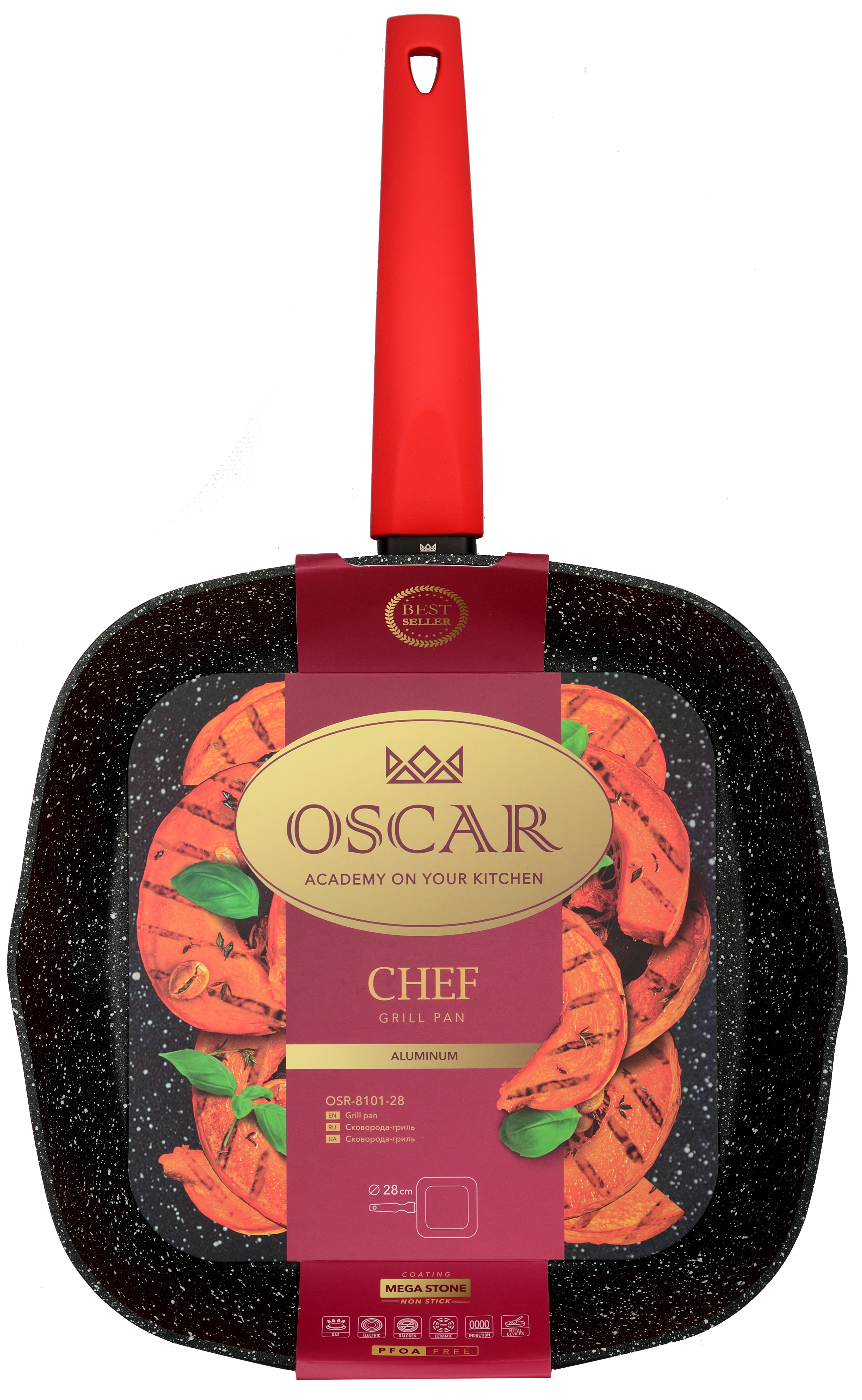 Сковорода-гриль Oscar Chef, 28 см (6673318)