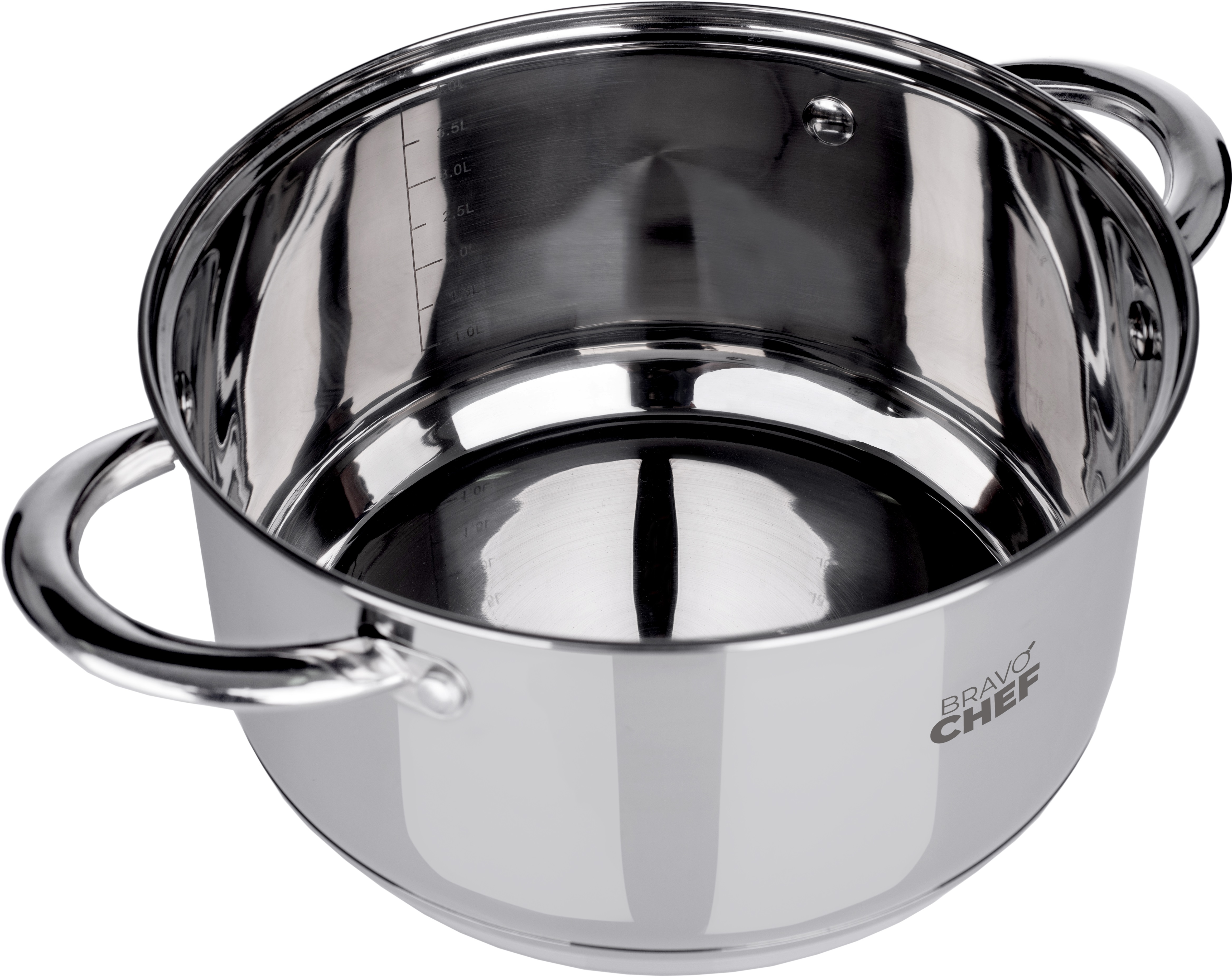 Каструля Bravo Chef 20 см (3.6 л) з кришкою (6720869) Каструля Bravo Chef 20 см (3.6 л) з кришкою (6720869)