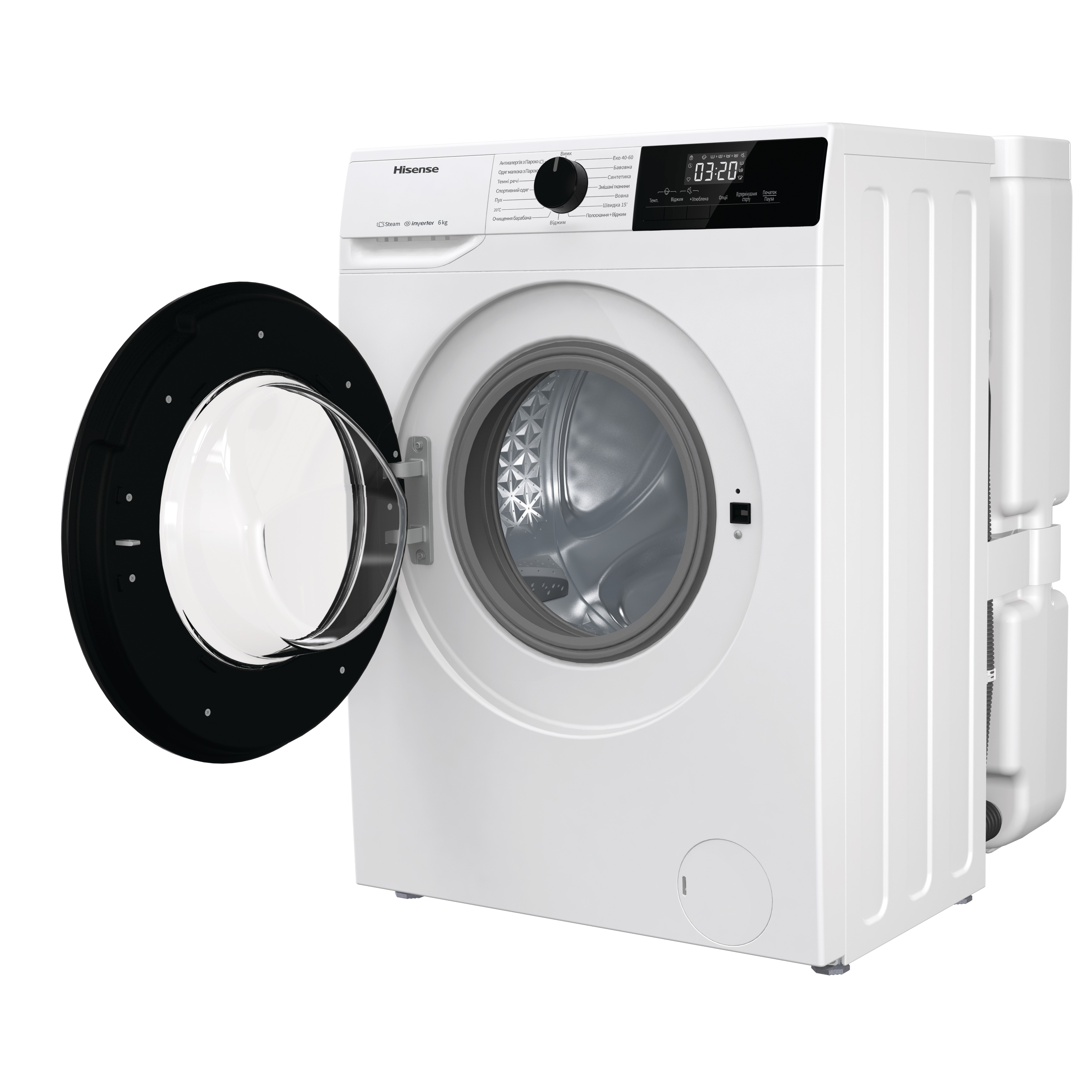 Пральна машина автоматична Hisense WFQP6012VM/IRV + бак (6836455)