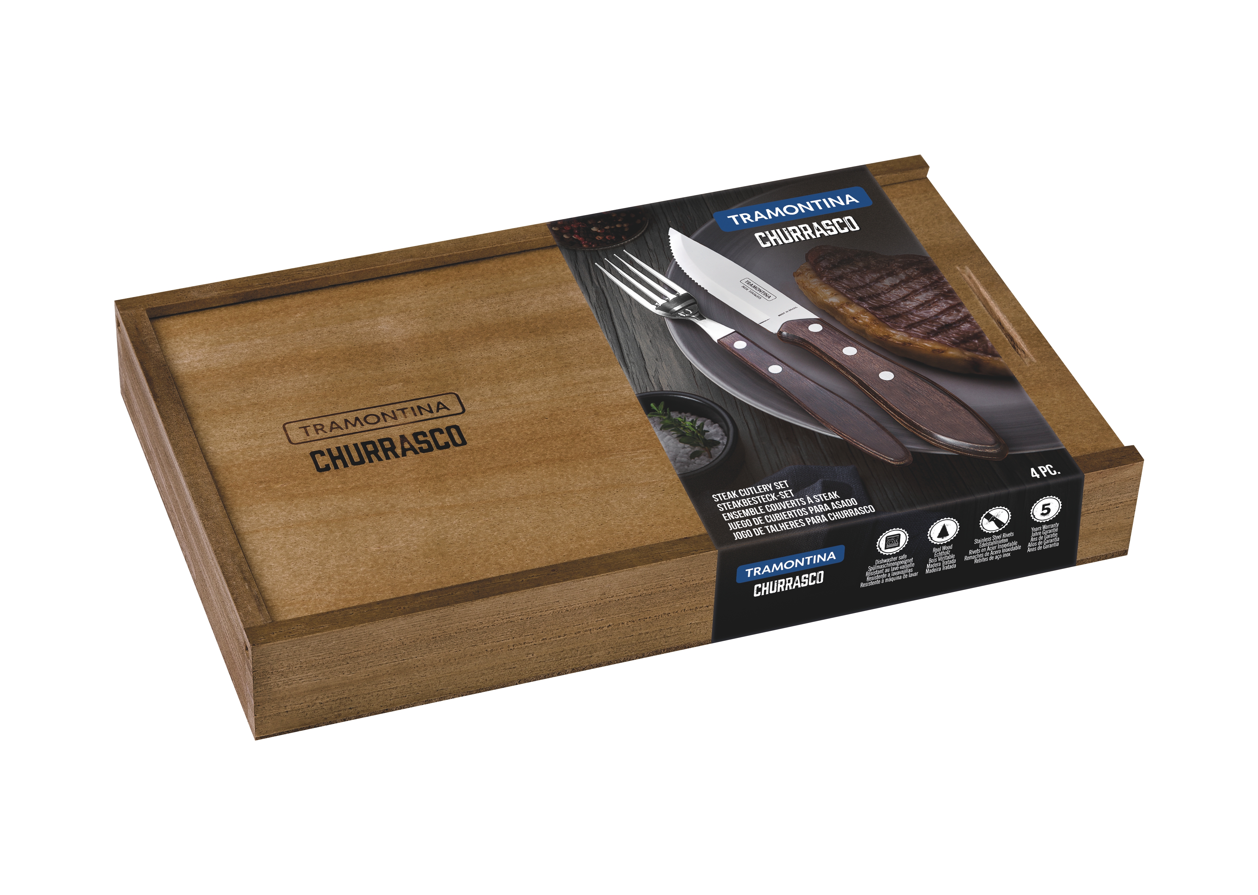 Набір приборів для гриля TRAMONTINA Barbecue Polywood Jumbo, 4 предмети (6584599)
