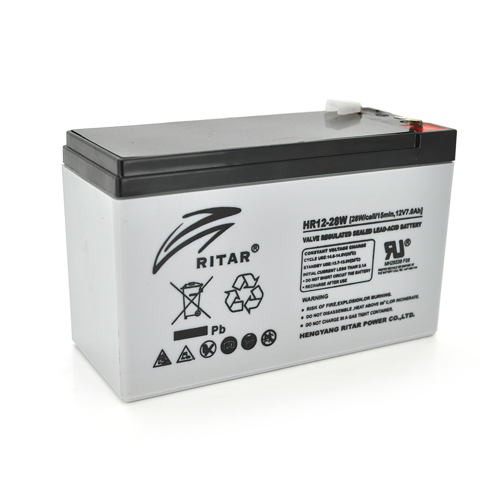 Акумуляторна батарея AGM RITAR HR1228W, Gray Case, 12V 7.0Ah ( 151 х 65 х 94 (100 ) 2.17kg Q10420 (Y-1709)