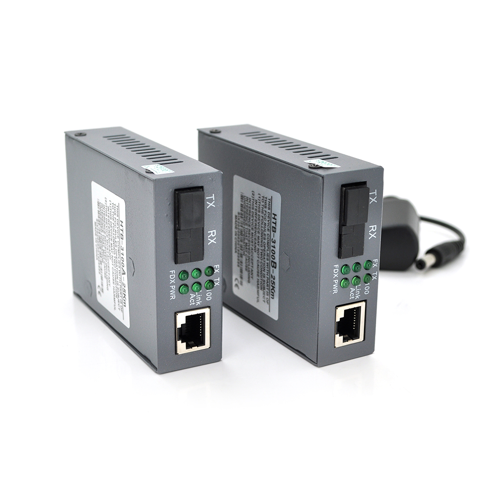 Медіаконвертер пари NetLink A+B (IC+113), 1310+1550 WDM одноволоконний Full/Half duplex , SC 25km (0 +70°C), +блок живлення 5V 1A, !!ПАРА в КОРОБКУ, відвантажуємо парою+перехiдник (Y-1894)