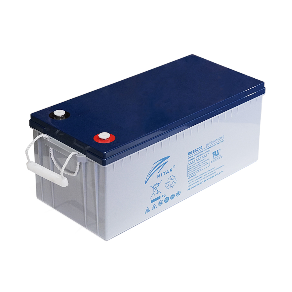 Акумуляторна батарея GEL RITAR DG12-200, Gray Case, 12V 200.0Ah ( 522 х 240 х 219 (224) ) Q1/18 (Y-2185)