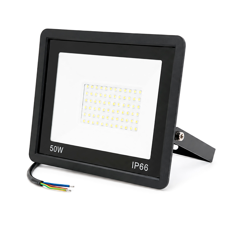 Прожектор SLIM LED RITAR RT-FLOOD50A, 50W, 56xSMD2835, IP65, 4000Lm, 6500K (100%), PF>0.9 Ra>70, 215*240*30mm, Q20 (Y-2942)