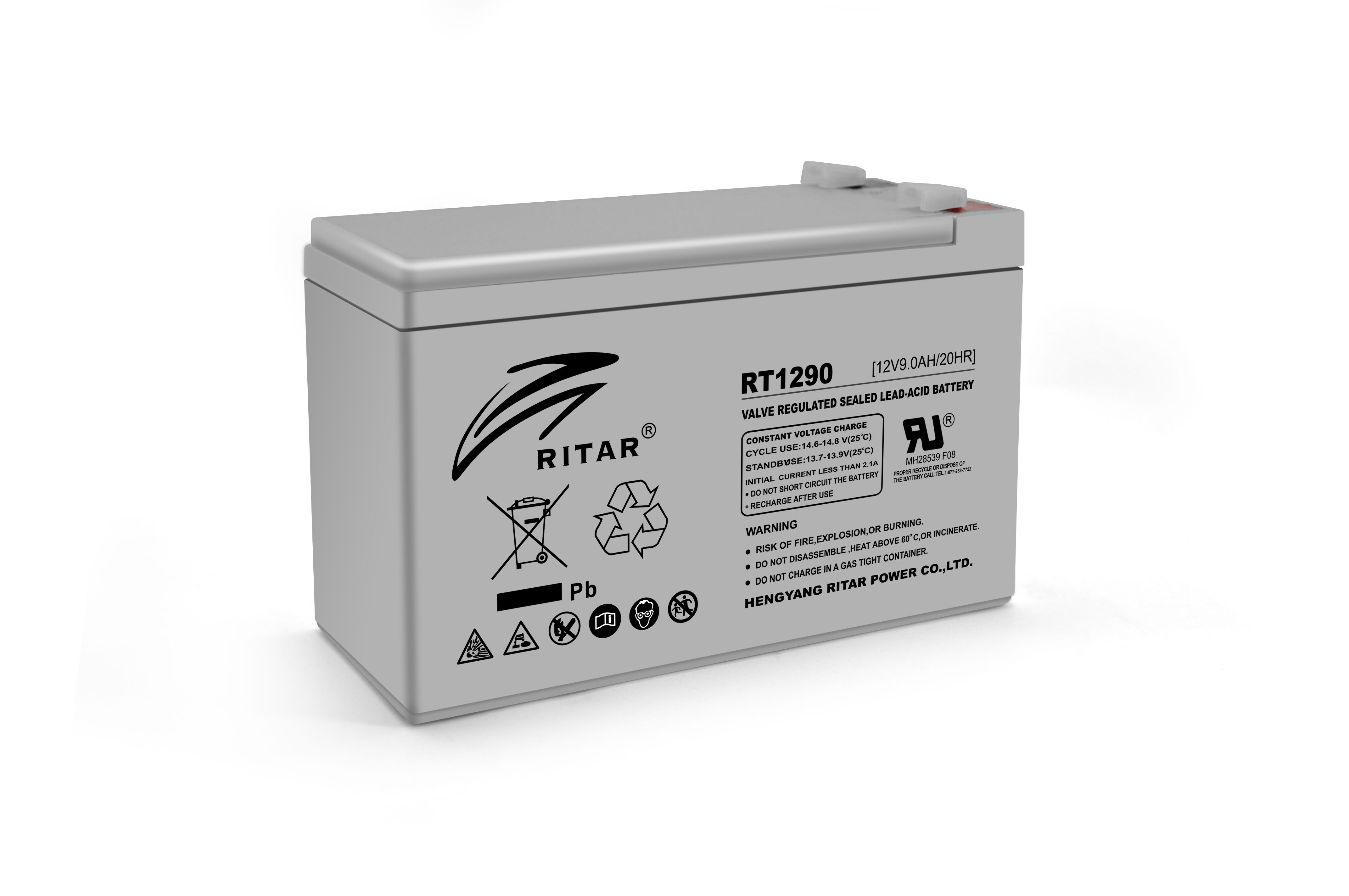 Акумуляторна батарея AGM RITAR RT1290, Gray Case, 12V 9.0Ah ( 151 х 65 х 94 (100) ) Q10 (Y-2977)
