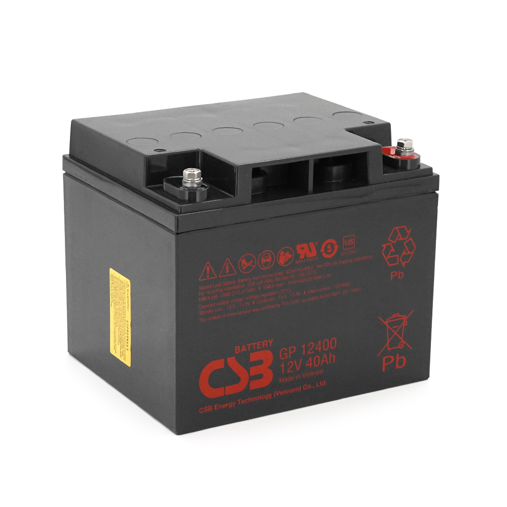 Акумуляторна батарея CSB GP12400, 12V 40Ah (197х166х170мм), Q1 (Y-4309)