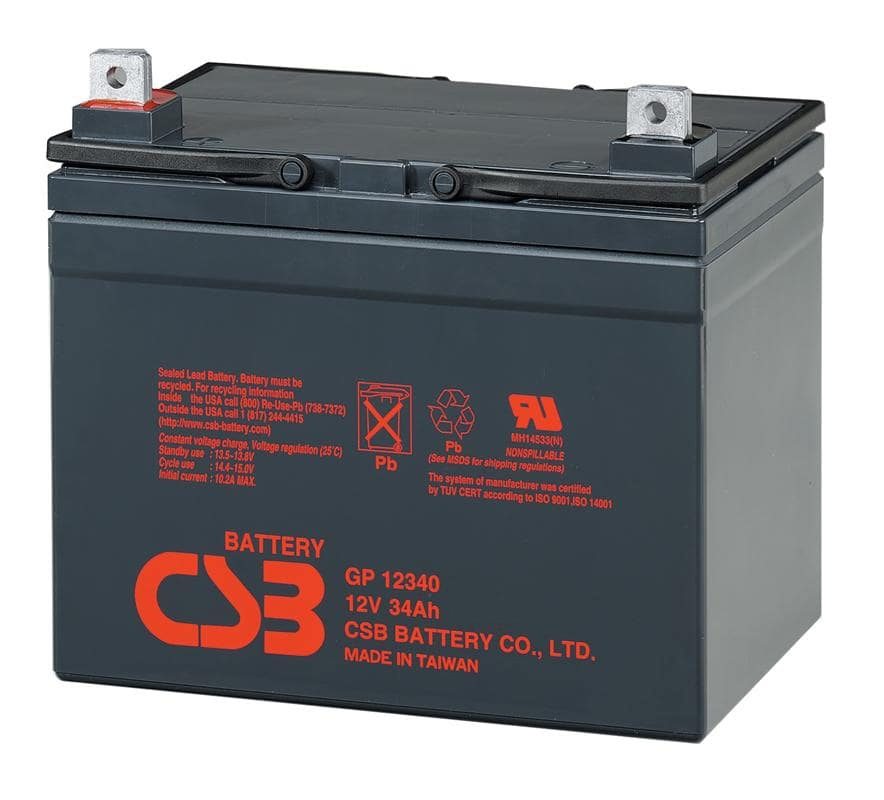 Акумуляторна батарея CSB GP12340, 12V 34Ah (195х130х155мм) (Y-5669)