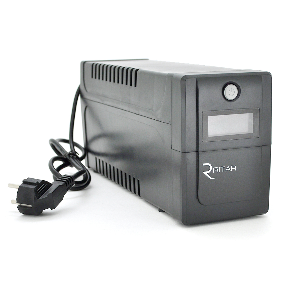 ДБЖ Ritar RTP800 (480W) Proxima-D, LCD, AVR, 3st, 2xSCHUKO socket, 1x12V9Ah, plastik Case. NEW! (Y-5850)