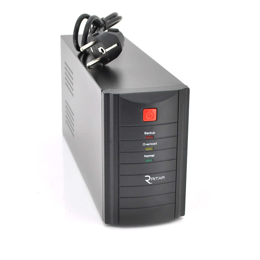 ДБЖ Ritar RTM1000 (600W) Proxima-L, LED, AVR, 3st, 3xSCHUKO socket, 2x12V7Ah, metal Case (350х120х190) Q2 (Y-5857)