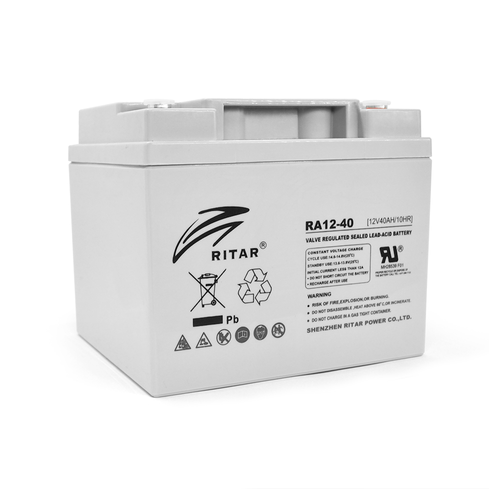 Акумуляторна батарея AGM RITAR RA12-40, Gray Case, 12V 40.0Ah ( 198 x166 x 169 ) Q1 (Y-6239)