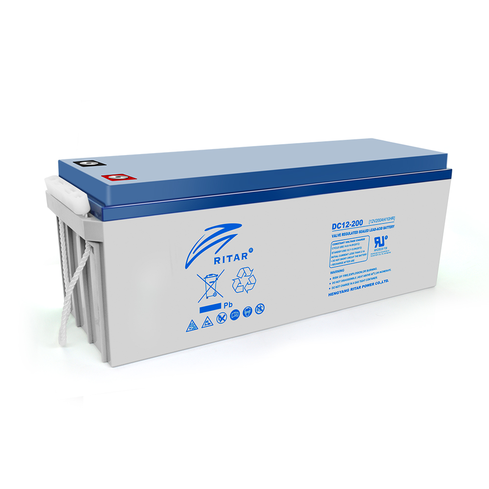 Акумуляторна батарея AGM RITAR DC12-200, Gray Case, 12V 200Ah (522 х 240 х 219 (224)) Q1/18 (Y-7606)