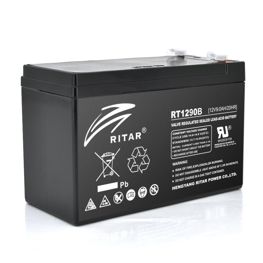 Акумуляторна батарея AGM RITAR RT1290B, Black Case, 12V 9.0Ah ( 151 х 65 х 94 (100) ) Q10 (Y-8222)