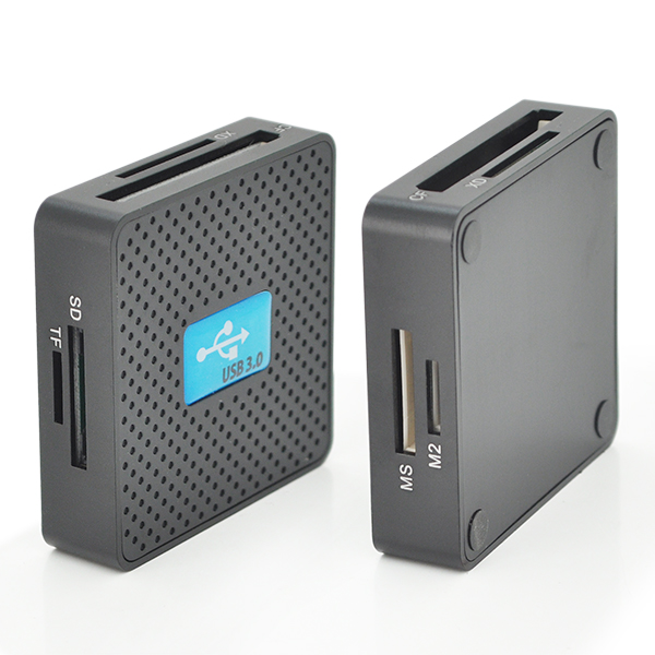 Кардридер універсальний USB 3.0 HDH-939 SD/MMC/MS/TF/M2, USB2.0, Black, Блістер (Y-8624)
