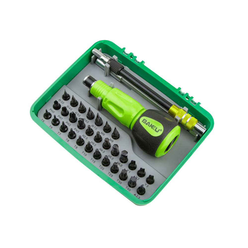 Набір викруток BAKKU BK-3034 (Ручка + 34насадок), Box (Y-11199)