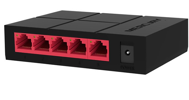 Комутатор Mercury SG105M 5 портів Ethernet 10/100 Мбіт/1000 Мбіт/сек, + перехідник, BOX Q60 (Y-11352)