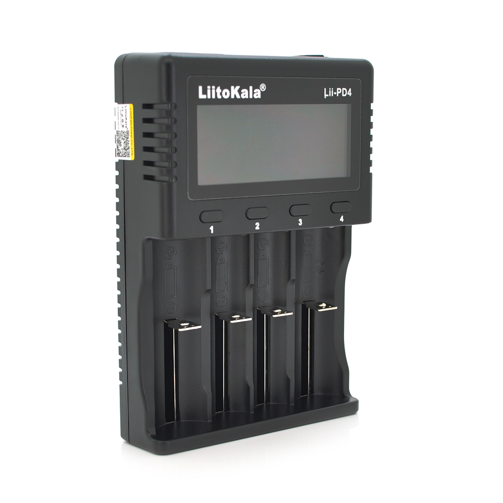 ЗУ універсальне Liitokala PD4, 4 канали, LCD дисплей, підтримує Li-ion, Ni-MH та Ni-Cd AA (R6), ААA (R03), AAAA, С (R14) (Y-11416)