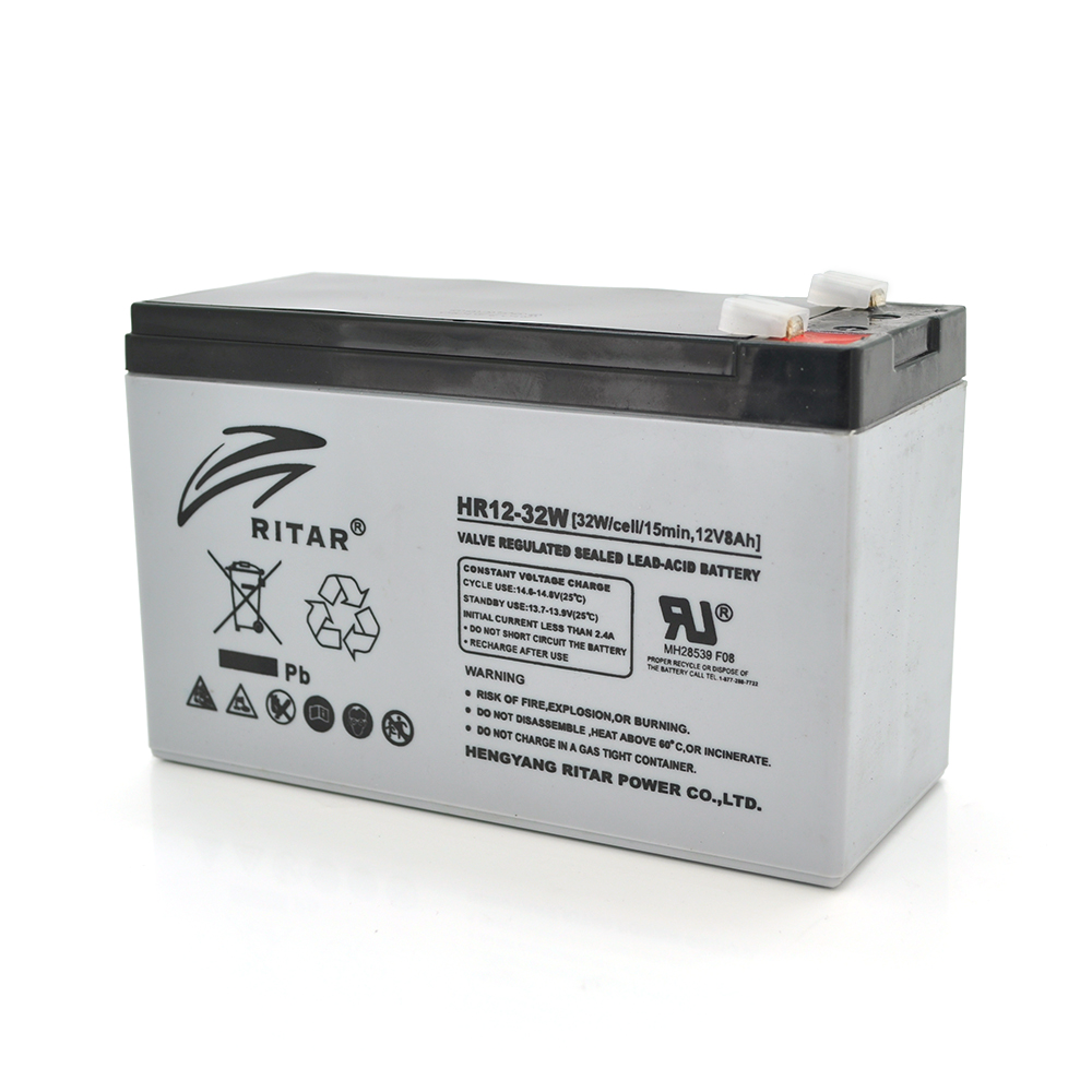Акумуляторна батарея AGM RITAR HR1232W, Gray Case, 12V 8.0Ah ( 151 х 65 х 94 (100 ) 2.20kg Q10 (Y-12675)