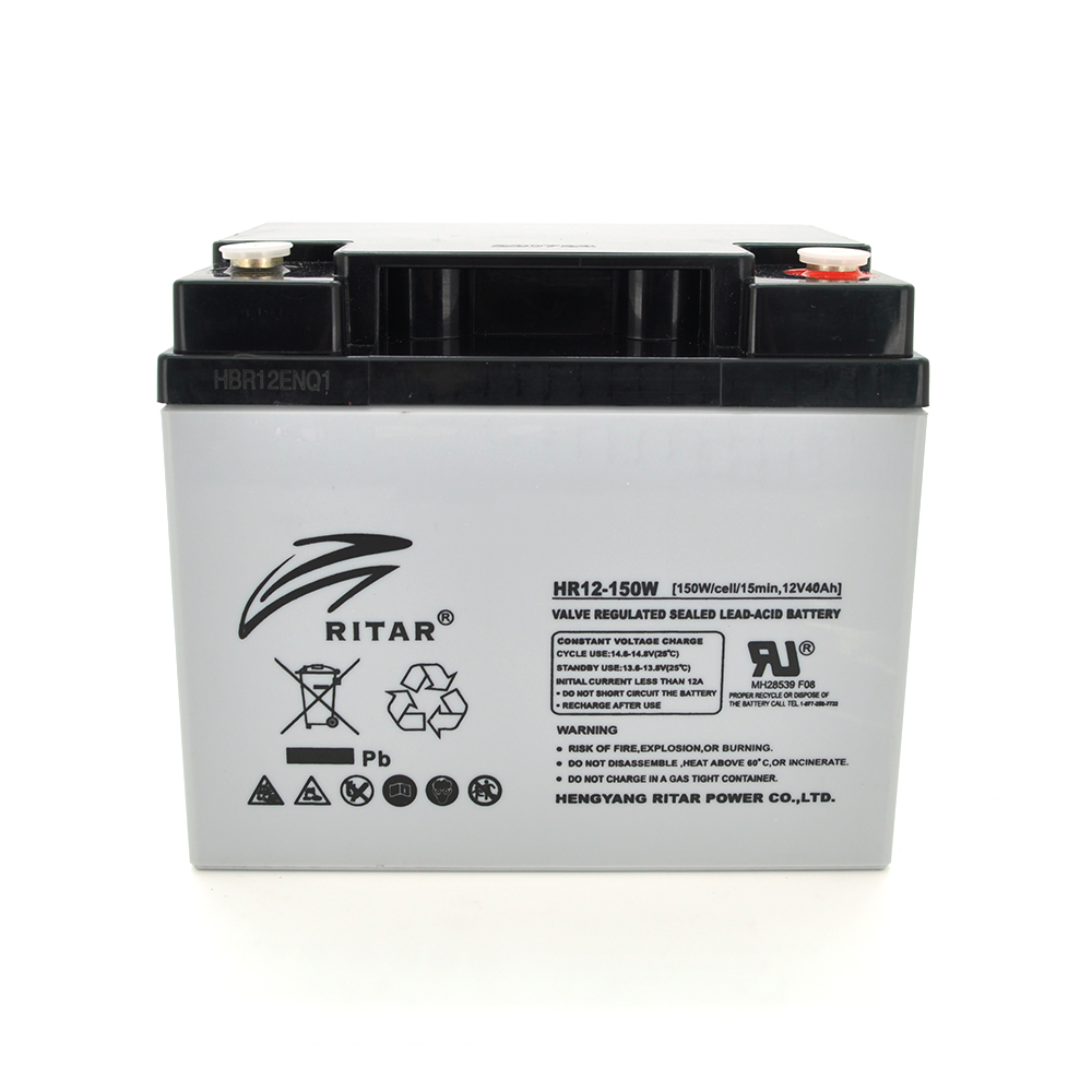 Акумуляторна батарея AGM RITAR HR12150W, Gray Case, 12V 40.0Ah ( 198 х 166 х 169 (169 ) 12.40kg Q1/48 (Y-16253)