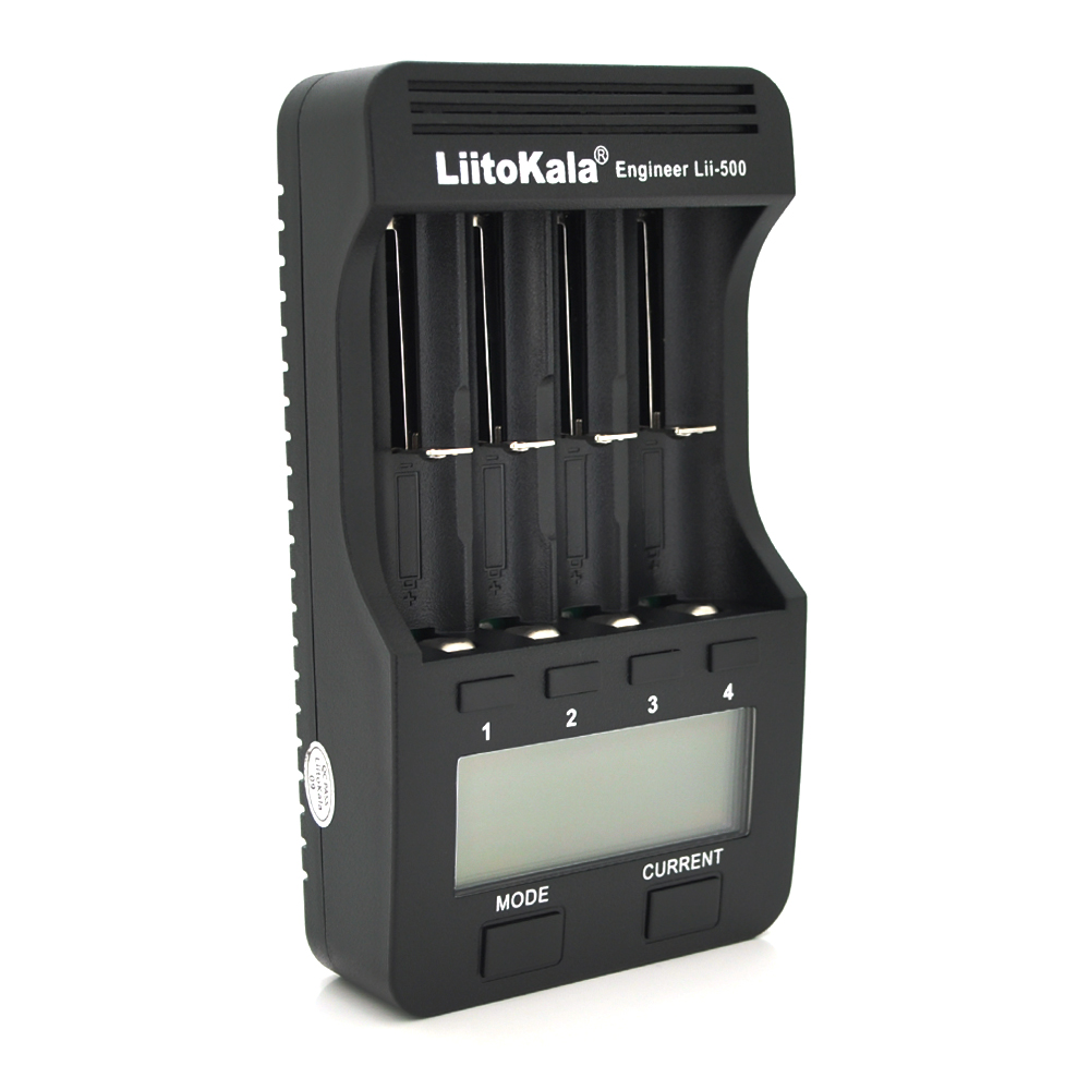 ЗУ універсальне Liitokala Lii-500, 4 канали, LCD дисплей, підтримує Li-ion, Ni-MH та Ni-Cd AA(R6), ААA(R03), AAAA, С(R14) (Y-18694)