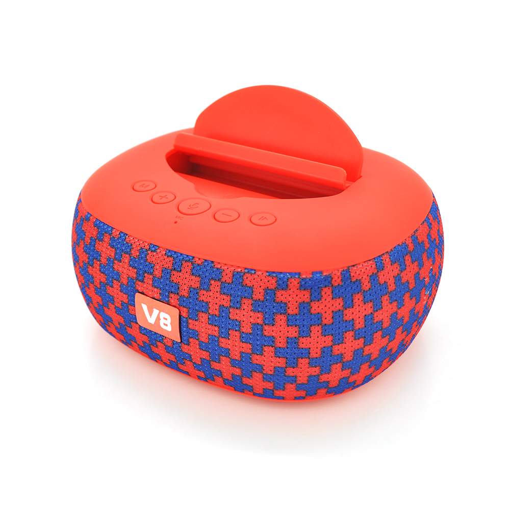 Колонка DV08 Bluetooth 4.1 до 10m, 2х5W, 4Ω, 1200mAh, ≥90dB, TF card/USB, DC 5V, Red-blue (Y-19283)