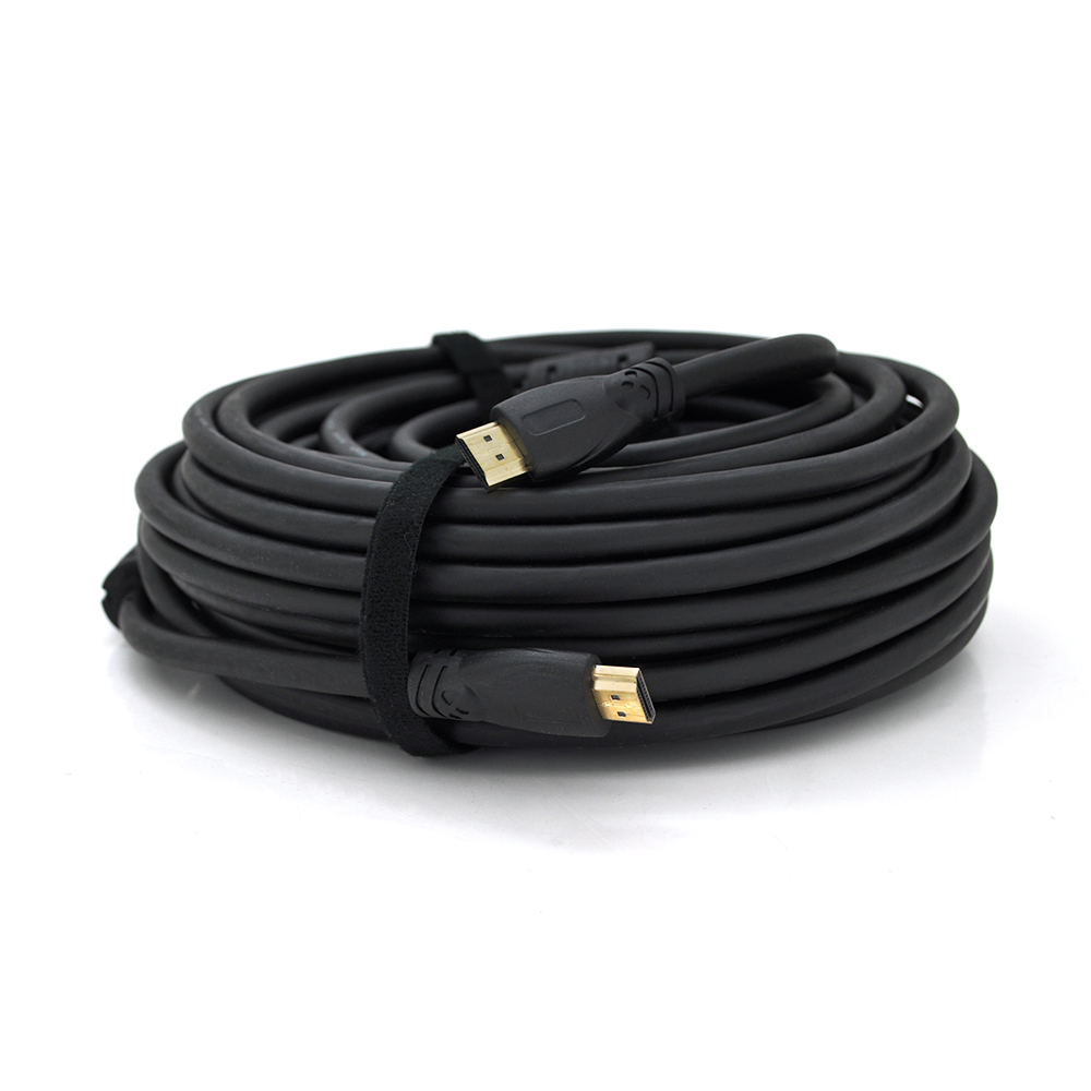 Кабель Ritar Premium PL-HD347 HDMI-HDMI 19+1, Ultra HD 4Kx2K, 2160P, 10.0m, v2,0, OD-8.5mm, з фільтром, круглий Black, конектор Gold (Y-19946)