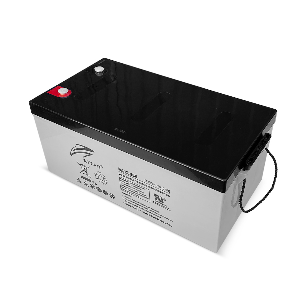 Акумуляторна батарея AGM RITAR RA12-260, Gray Case, 12V 260.0Ah, ( 522 х 268 х 224 ) Q1 (Y-21628)