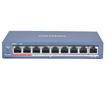 8 портовий POE комутатор Hikvision DS-3E0109P-E(C) 8xRJ45 (100M) PoE + 1x RJ45 (100M) (Y-23789)