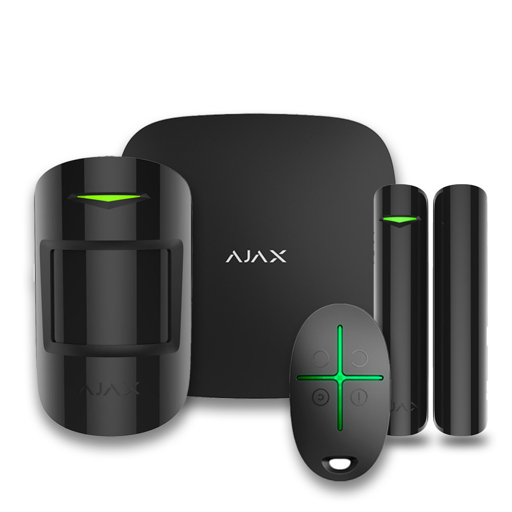 Комплект бездротової сигналізації Ajax StarterKit 2  black ( Hub 2/MotionProtect/DoorProtect/SpaceControl ) (Y-23817)