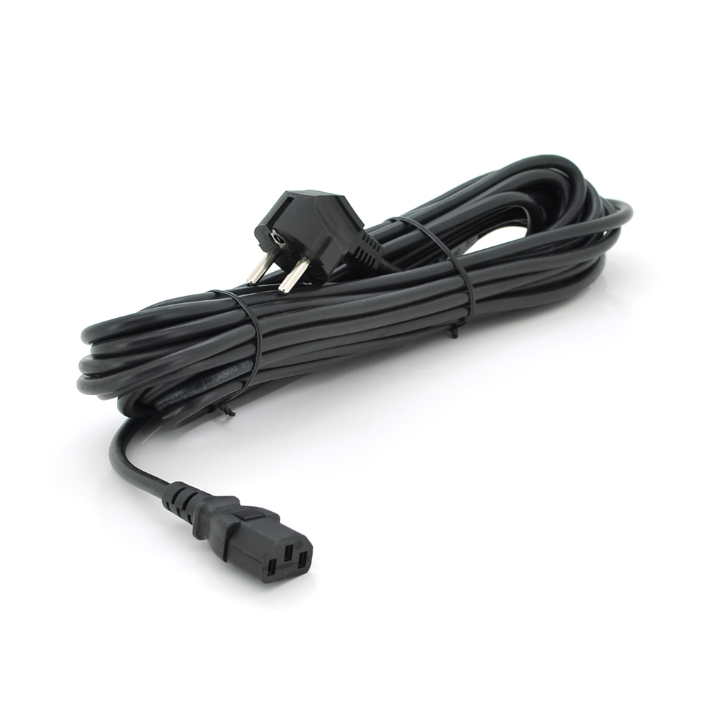 Кабель живлення Ritar PC-186 CEE7/17-C13, 10.0m, 0.75mm, 3 pin (евровилка), Black, OEM, МЕДЬ!!!! (Y-23980)