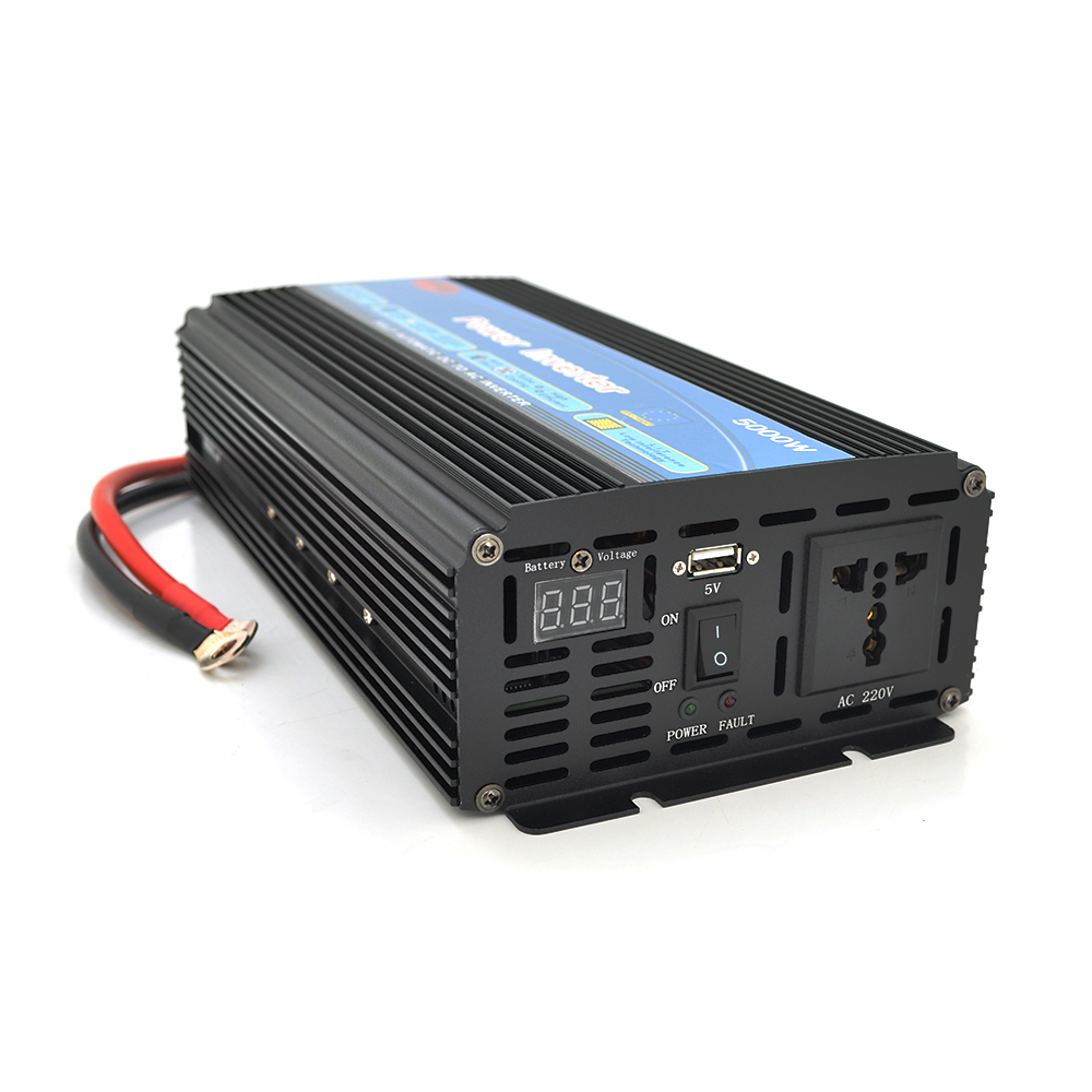 Інвертор напруги Wm-5000(3000Вт), 12/220 з апроксимованою синусоїдою, 1 універсальна розетка+USB, клем (Y-27115)