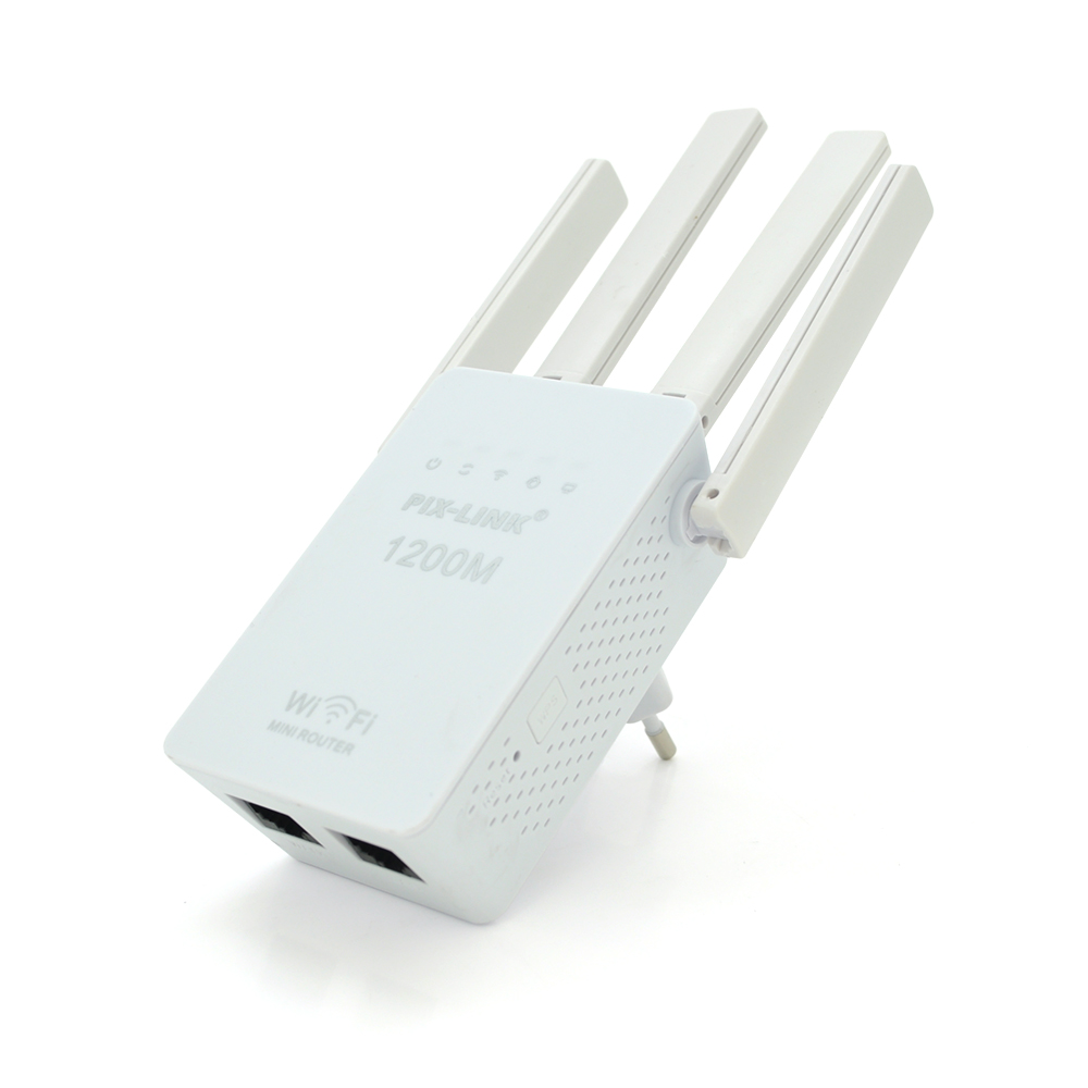 Підсилювач WiFi сигналу з 4-ма антенами LV-WR02EQ, живлення 220V, 300Mbps, IEEE 802.11b/g/n, 2.4-2.4835GHz, BOX (Y-27916)