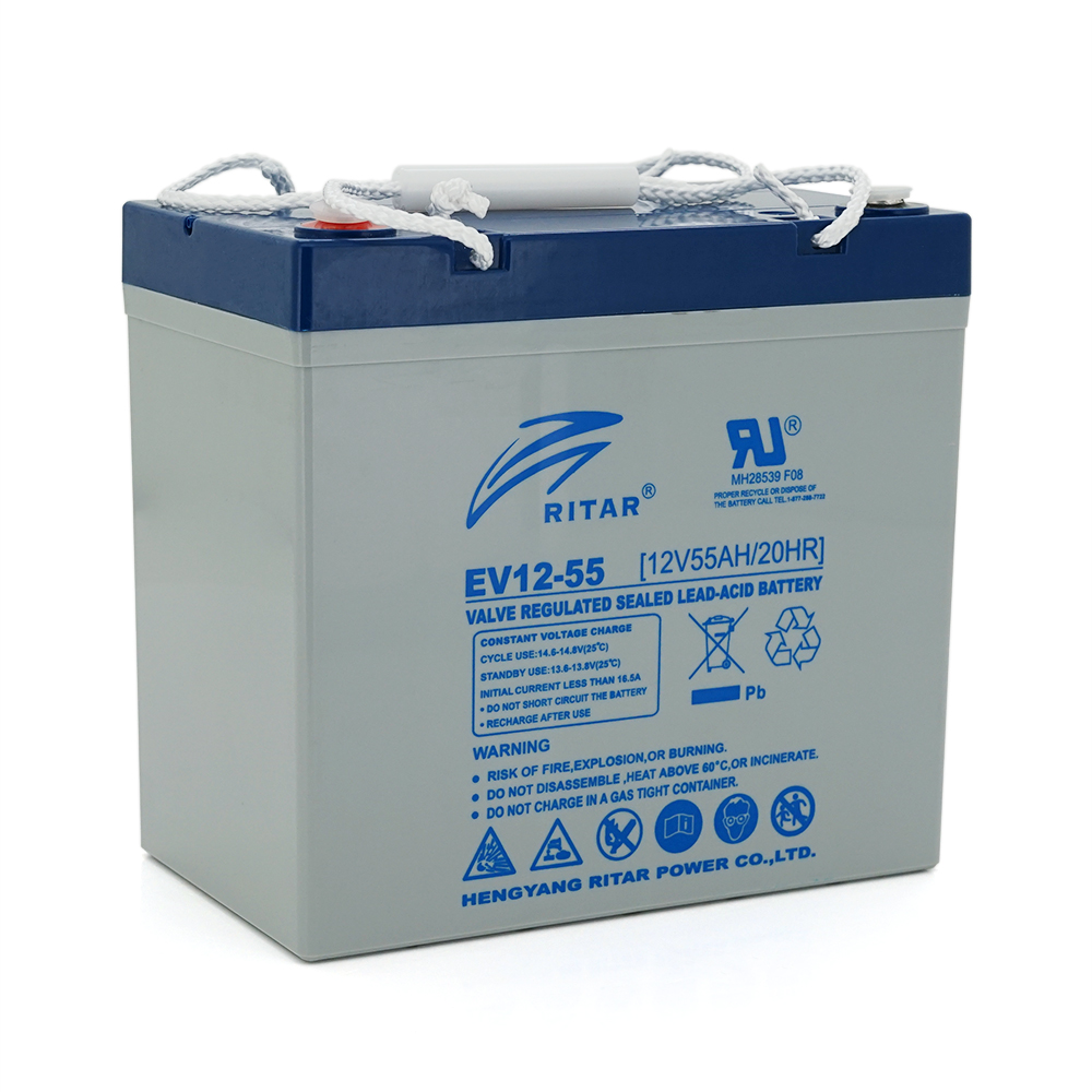 Тяговий акумулятор RITAR EV12-55,12V 55Ah, M5 (229 х 138 х 211(216)), Q1 (Y-29489)