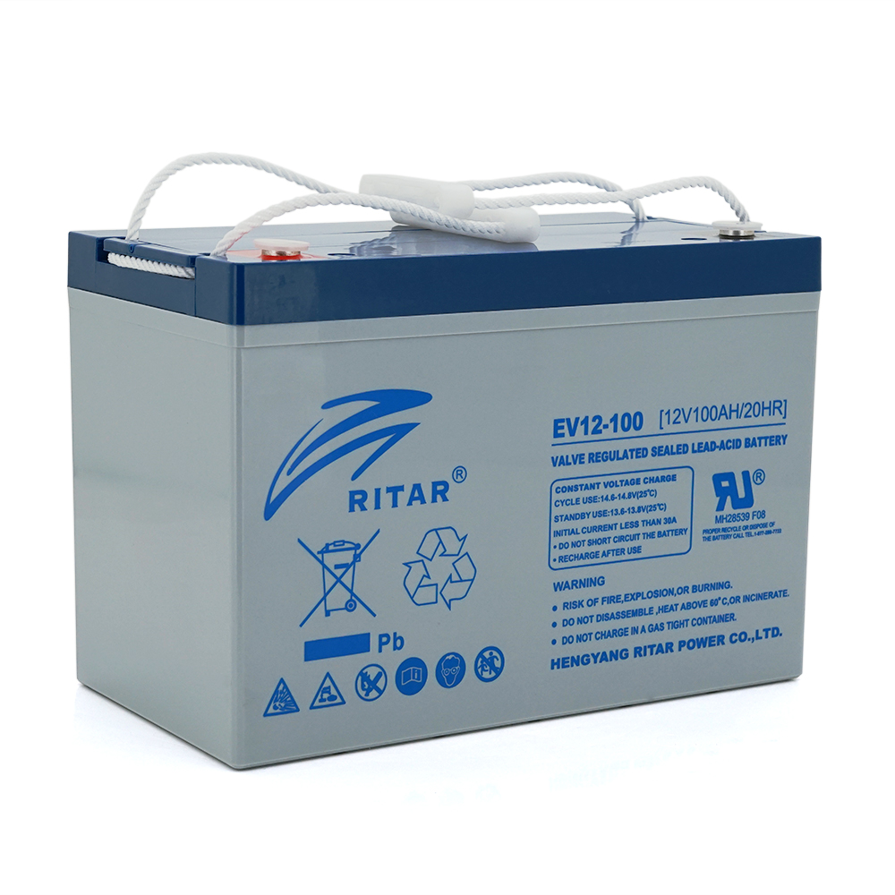 Тягова акумуляторна батарея RITAR EV12-100,12V 100Ah, M8 ( 307 х 169 х 210(215) ), Q1 (Y-29490)