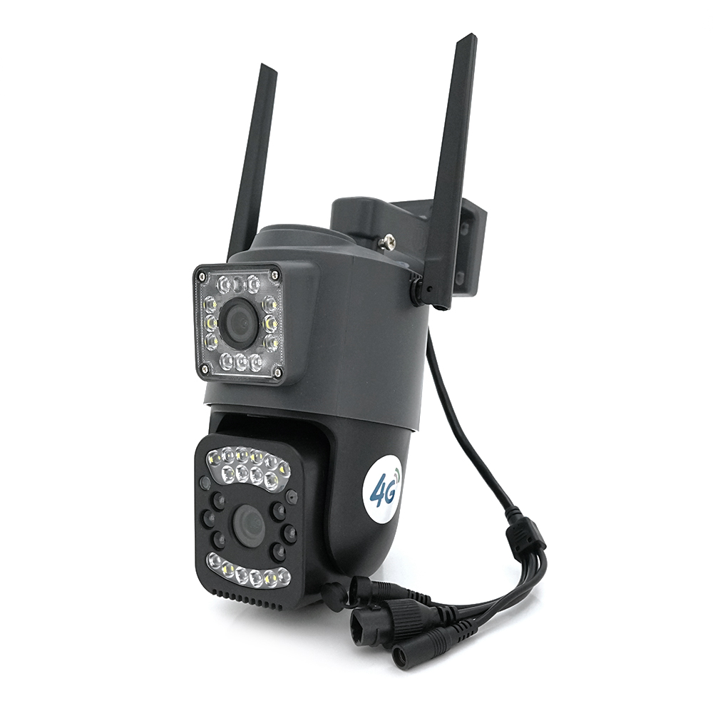 2+2Мп 4G відеокамера з двома об'єктивами вулична SD/карта YOSO YO-IPC41D4MP50 PTZ 2.8mm V380 (Y-30398)