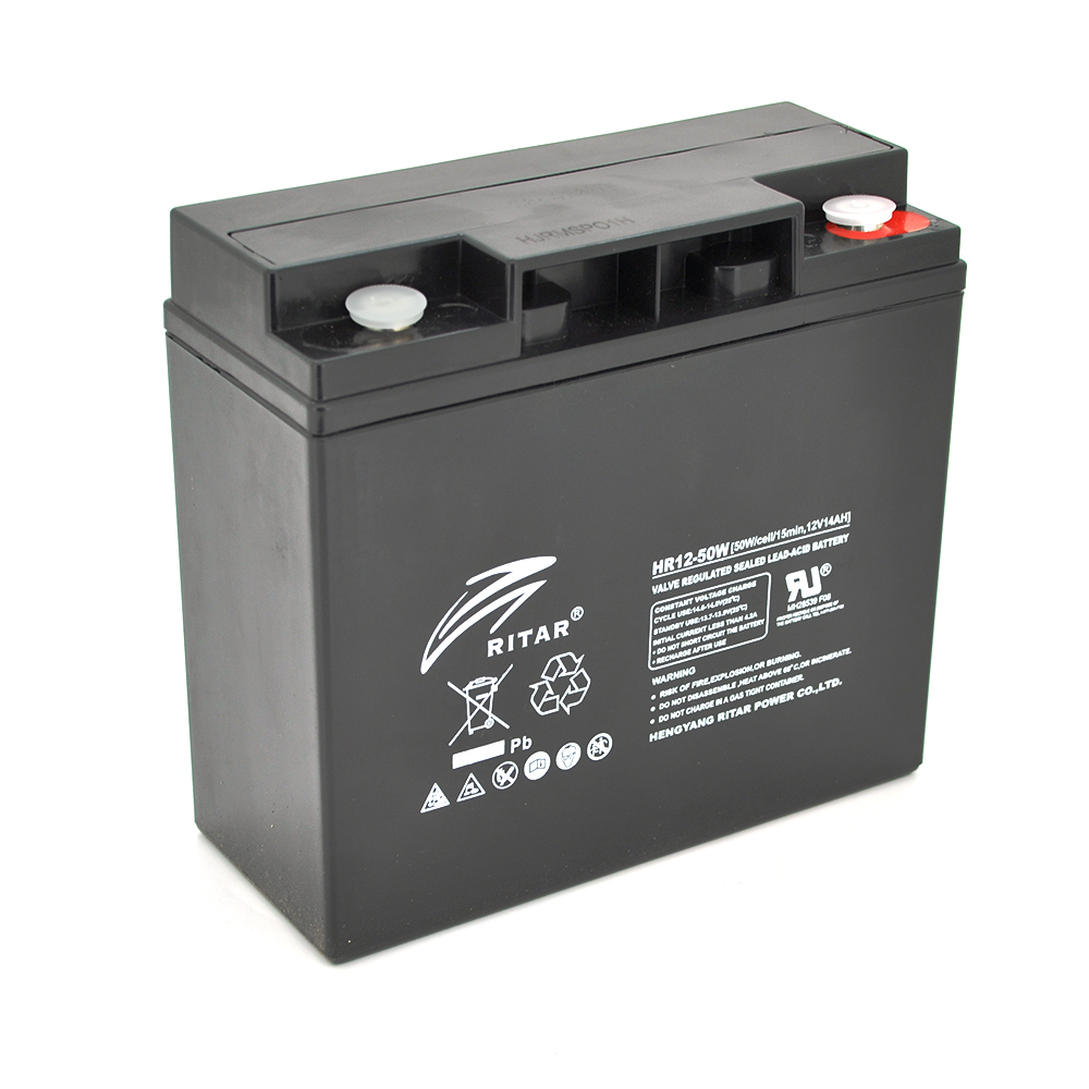 Акумуляторна батарея AGM RITAR HR1250W, Black Case, 12V 14.0Ah ( 181 х 77 х 167 ) 4.30kg Q4 (Y-31257)