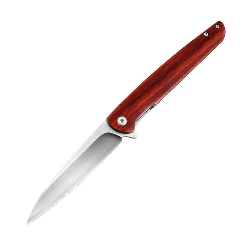 Ніж складний A3710, ручка сталь + дерево, довжина 215 мм, 118 гр, Box (Y-37953)