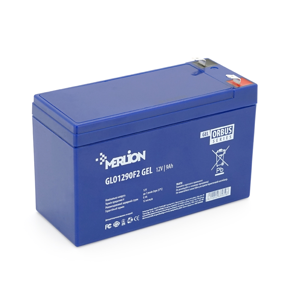 Акумуляторна батарея MERLION ORBUS GLO1290F2 12 V 9 Ah (150 x 65 x 95 (100)) BLUE Q10/420 (Y-38030)