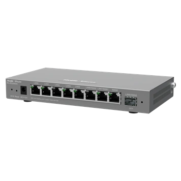 9-портовий гігабітний керований роутер Ruijie Reyee RG-EG209GS, LAN: 7×1000Base-T, 1×1GBase-X SFP, 1x1000WAN Base-T, 202 x 28 x 108 мм (Y-38087)