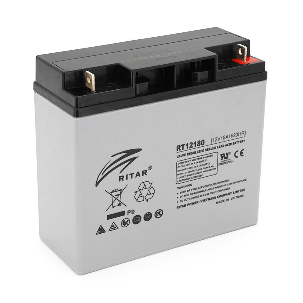 Акумуляторна батарея AGM RITAR RT12180GL5, Gray Case, 12V 18.0Ah (177х75х167 ) Q4 (Y-39986)