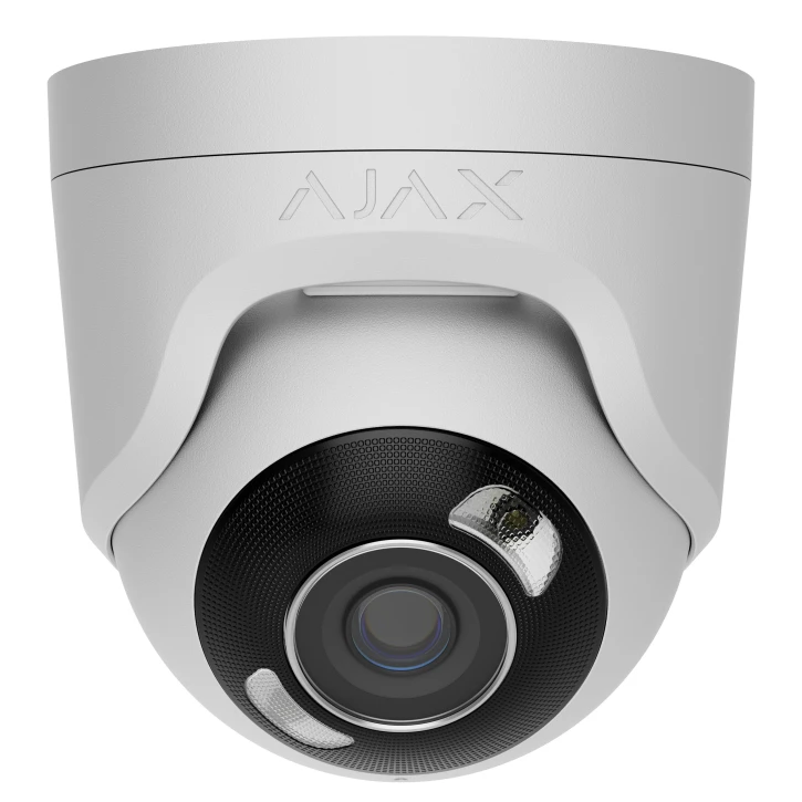 8 Mp IP охоронна відеокамера з гібридним підсвічуванням Ajax TurretCam HL (8 Mp/2.8 mm) White (Y-43680)