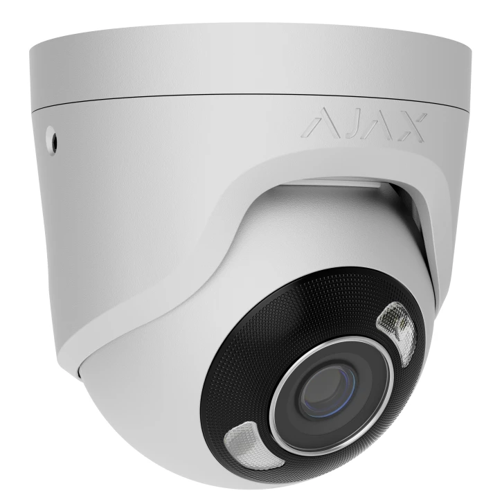 8 Mp IP охоронна відеокамера з гібридним підсвічуванням Ajax TurretCam HL (8 Mp/4 mm) White (Y-43682)