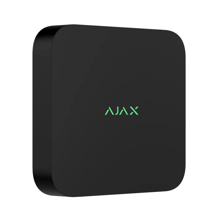 Мережевий відеореєстратор Ajax NVR DC (8ch) black, роздільна здатність до 4К, підтримка ONVIF/RTSP, декодування H.265/H.264, ємність до 16Тб (Y-43909)
