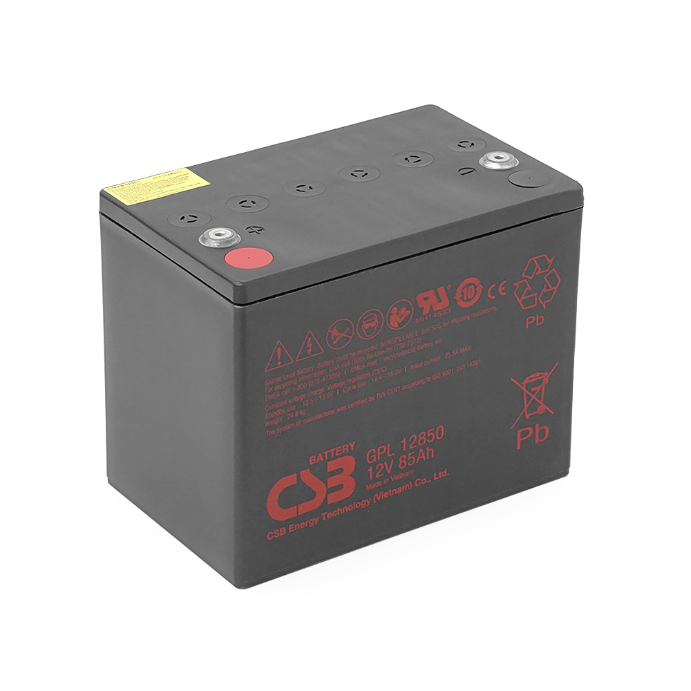 Акумуляторна батарея CSB GPL12850, 12V 85Ah (261х168х213 (220), 24.6 kg. black (Y-44120)