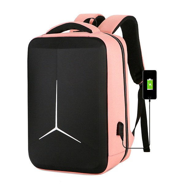 Рюкзак для ноутбука 15.6", TT-2020-2P, матеріал нейлон/полієстр/тканина оксфорд, вихід під USB-кабель, 20-35L, рожевий, Q25 (Y-45012)