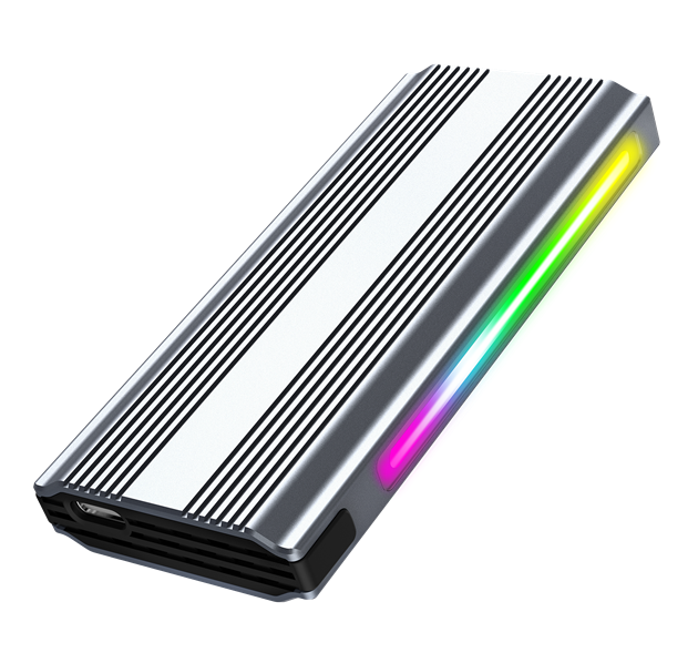 Кишеня зовнішня M9NVME, Type-C 3.1 A-C 10 Гбіт/с, M.2/NVME Протокол: M.2 NVME Single Protocol, Контролер: 9210/583, Led, Gray (Y-45245)