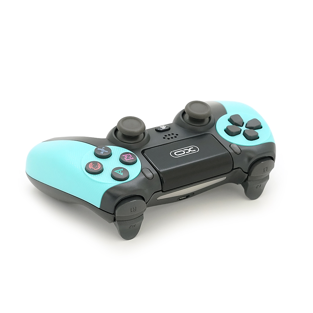 Геймпад бездротової XO GP6 B для PS4 Bluetooth/Wired, 17 кнопок, (Grey/Green), 3.7V, 600mAh, 200g. Green, Box (Y-46447)