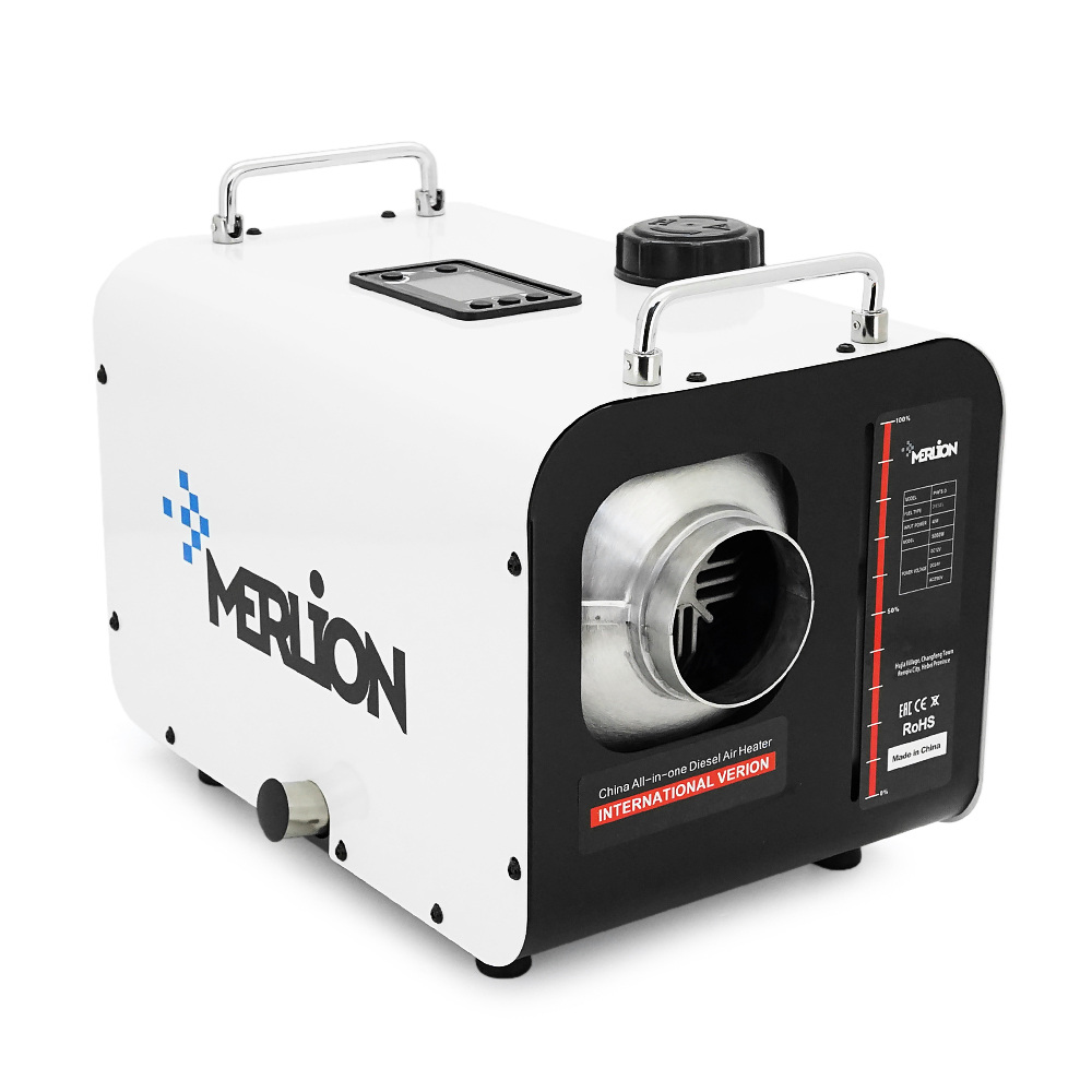 Дизельний обігрівач Merlion ML500WH-1224220, 12/24/220V, 5000W (kVA), alluminium, air vent, white, Box (Y-46486)