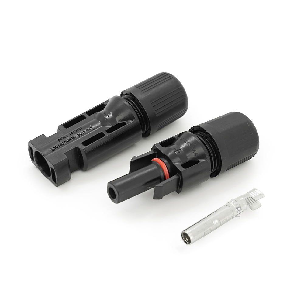 Конектор MC4 Risin, 1500V, 30A, мідний під затискач, під переріз 2.5-10mm2, 0.5mmΩ, UL94-VO, IP68 Black упк.1000 шт. (ціна за упаковку) (Y-48450)